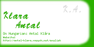 klara antal business card